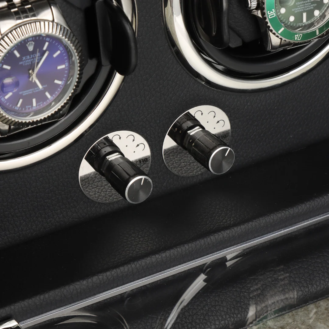 6-Watch Automatic Winder - Grained Vegan Leather - product view